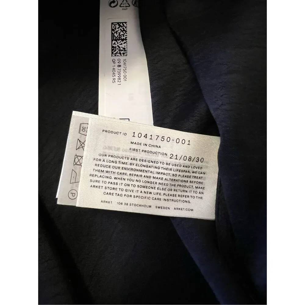 Arket Black Satin Midi Skirt - Picture 10 of 15